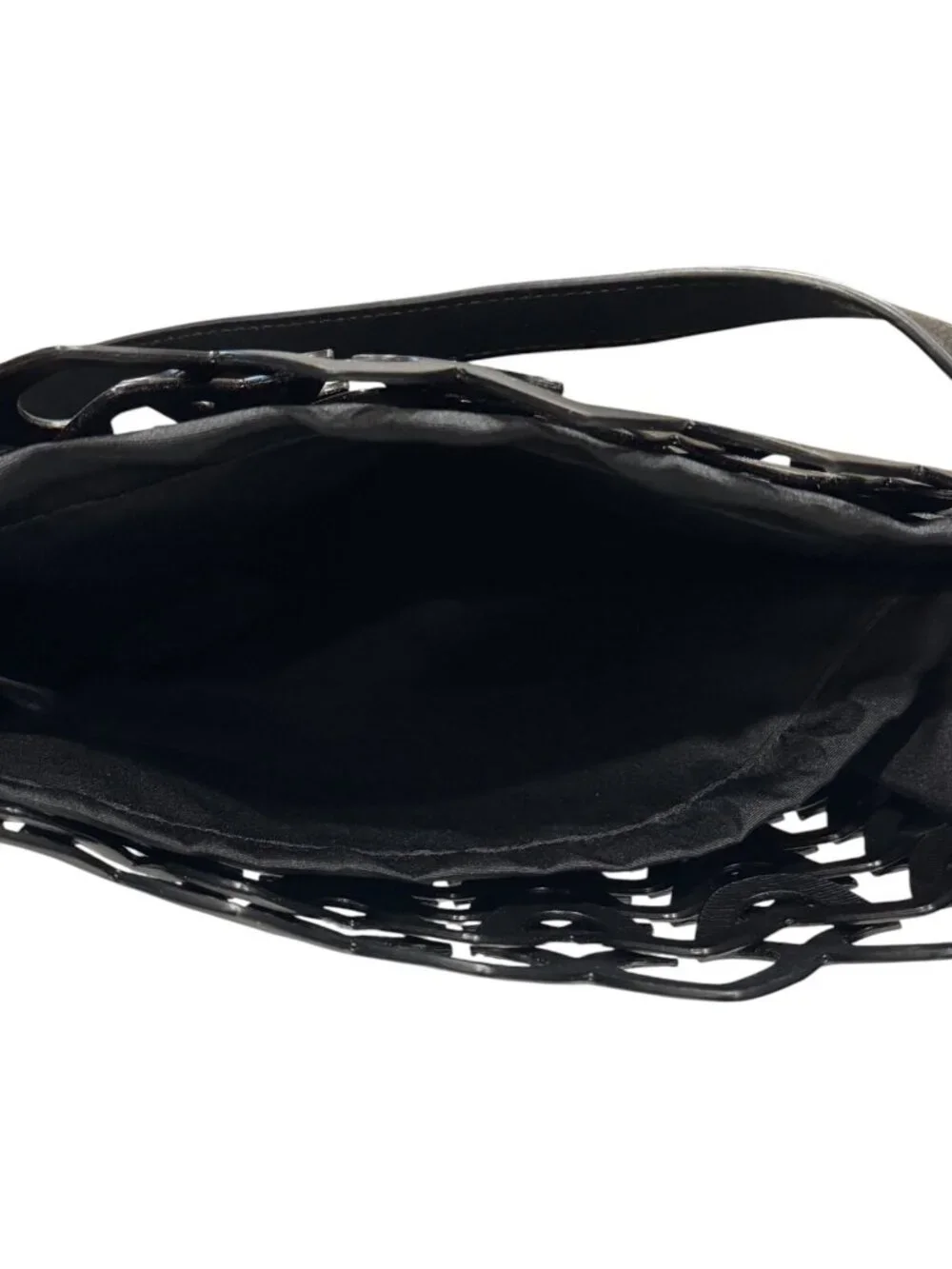 🖤 Kate Spade Black Laser Cut Scalloped Bucket Bag Removable Liner NWT